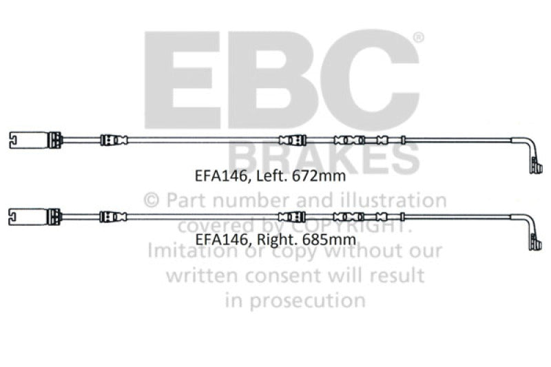 EBC 2008-2010 BMW M3 4.0L (E90) Front Wear Leads EBC
