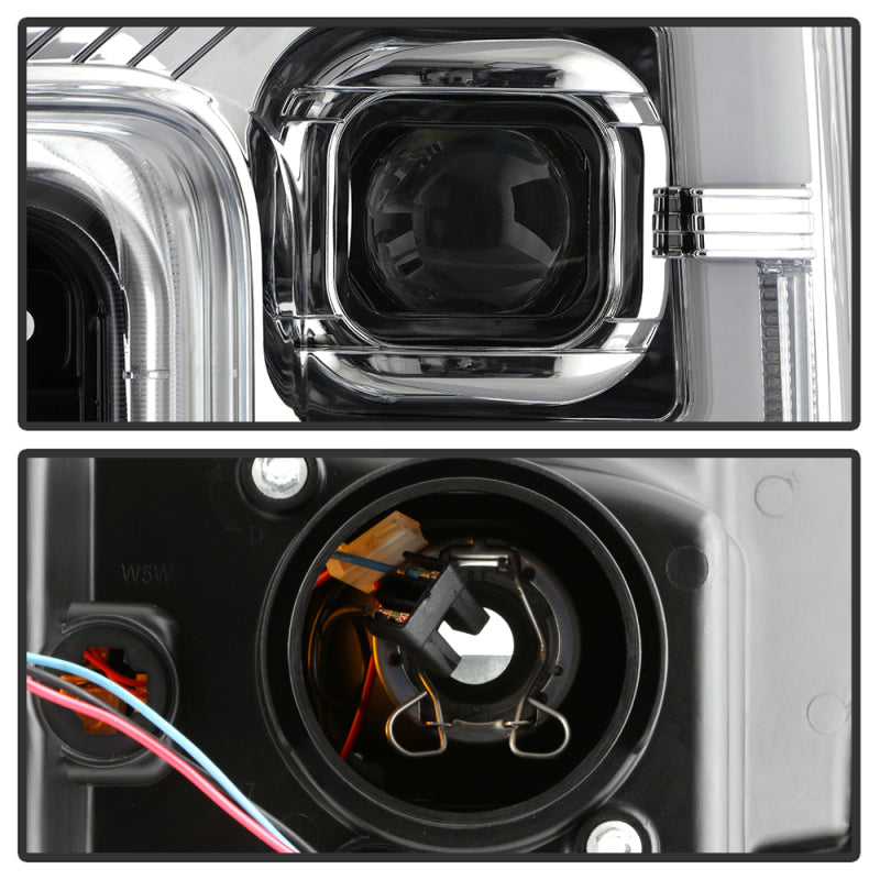Spyder 17-18 Ford F250/F350/F450 Halogen Model Only -White Light Bar- Chrome- PRO-YD-FS17HALSI-C SPYDER