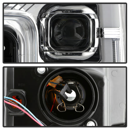 Spyder 17-18 Ford F250/F350/F450 Halogen Model Only -White Light Bar- Chrome- PRO-YD-FS17HALSI-C SPYDER