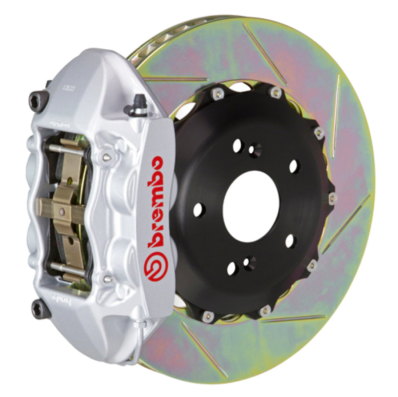 Brembo 07-15 TT 3.2L/09-15 TTS/12-13 TT RS Rr GT BBK 4Pist Cast 328x28 2pc Rotor Slot Type1-Silver Brembo