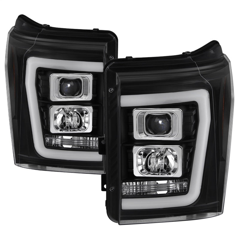 Spyder Ford F-250/F-350/F450 Super Duty 11-16 V2 Projector Headlights - Black (PRO-YD-FS11V2-LB-BK) SPYDER