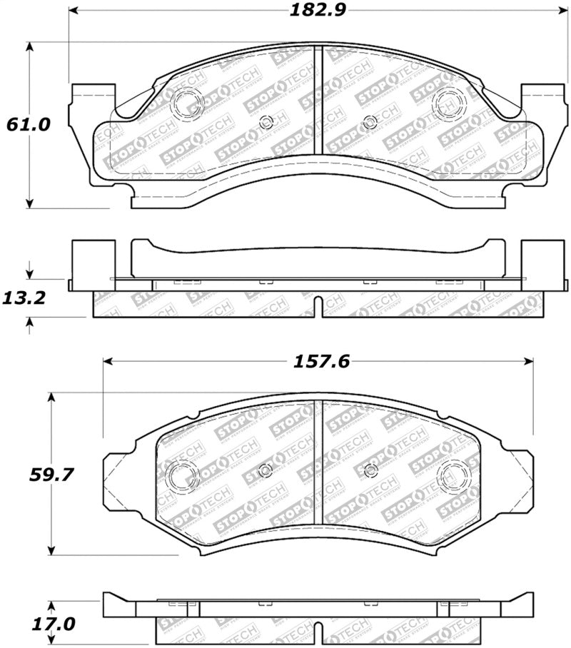 StopTech Street Disc Brake Pads - 305.03750