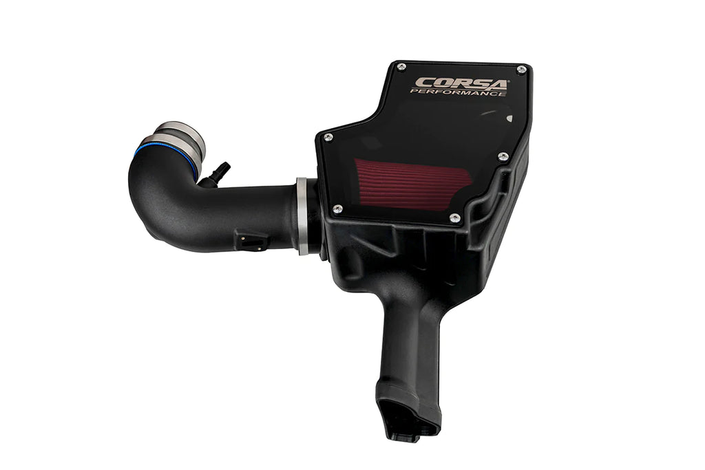 Corsa BLACK, FORGED CARBON FIBER / PLASTIC CLOSED BOX AIR INTAKE | 2018-2023 FORD MUSTANG GT 5.0L V8