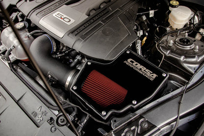 Corsa BLACK, FORGED CARBON FIBER / PLASTIC CLOSED BOX AIR INTAKE | 2018-2023 FORD MUSTANG GT 5.0L V8 CORSA Performance