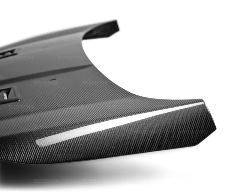 Seibon RS-style carbon fiber hood for 2014-2019 Ford Fiesta - HD14FDFI-RS