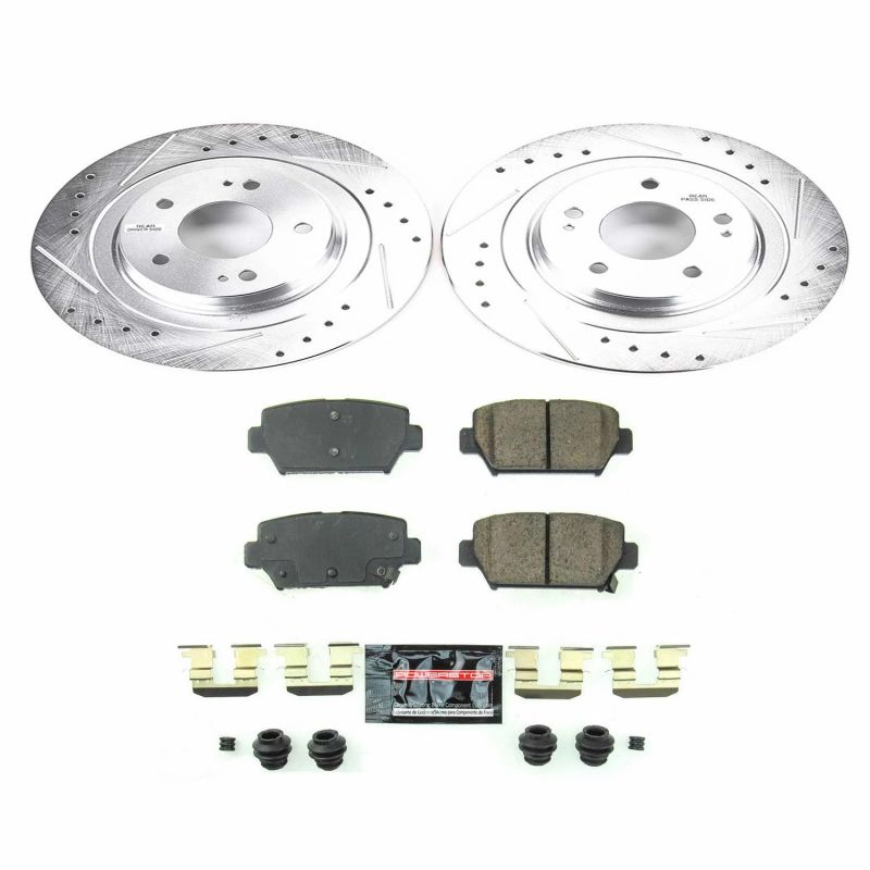 Power Stop 2018 Mitsubishi Eclipse Cross Rear Z23 Evolution Sport Brake Kit PowerStop