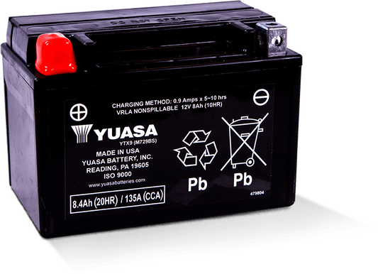 Yuasa YTX9 Maintenance Free AGM 12 Volt Battery Yuasa Battery