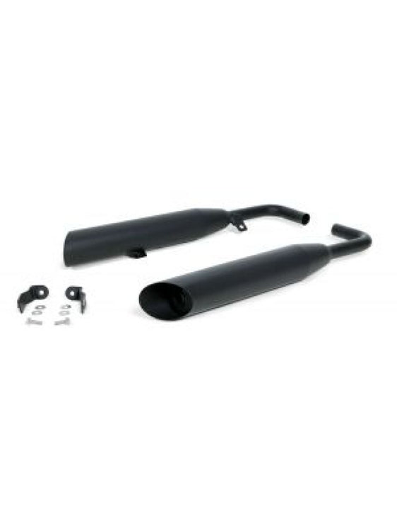 Remus 2017 Triumph Bonneville Bobber (Euro 4) Custom Slash Cut Black Slip On - Left & Right Side