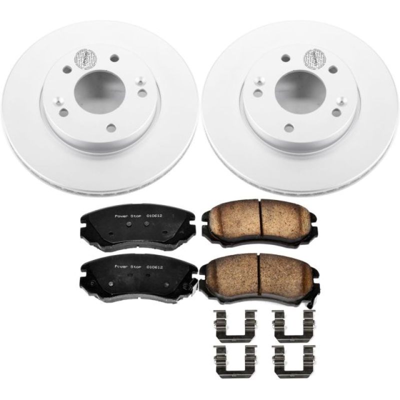Power Stop 10-11 Kia Soul Front Z17 Evolution Geomet Coated Brake Kit PowerStop