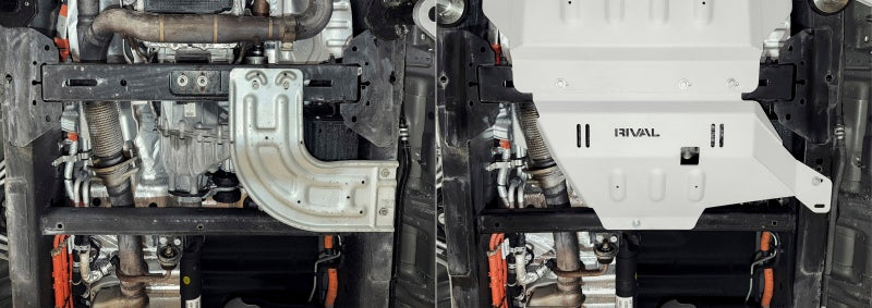 RIVAL 2015+ Ford F150 Powerboost Aluminum Transfer Case Skid Plate