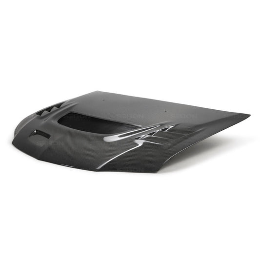 Seibon HD0305MITEVO8-CW Carbon Fiber CW-Style Hood for 2003–2006 Mitsubishi Lancer EVO