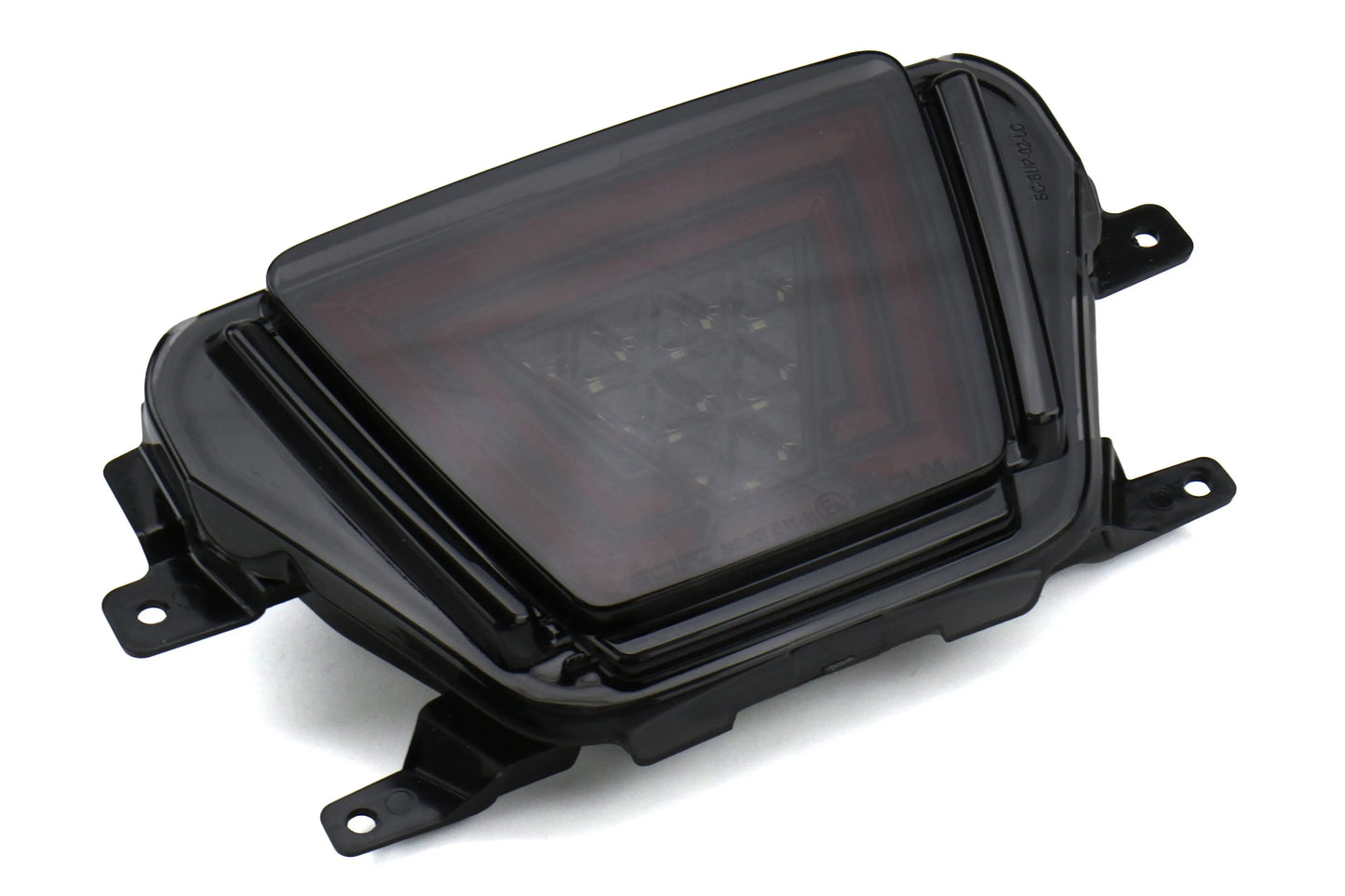 OLM V1 F1 Style Rear Brake / Fog / Reverse Light - Smoke Lens / Gloss Black Base / Red Bar) - 2020-2024 Toyota GR Supra