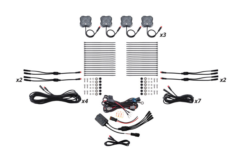 Diode Dynamics RGBW Rock Light Installer Kit w/Controller (12-pack) Diode Dynamics