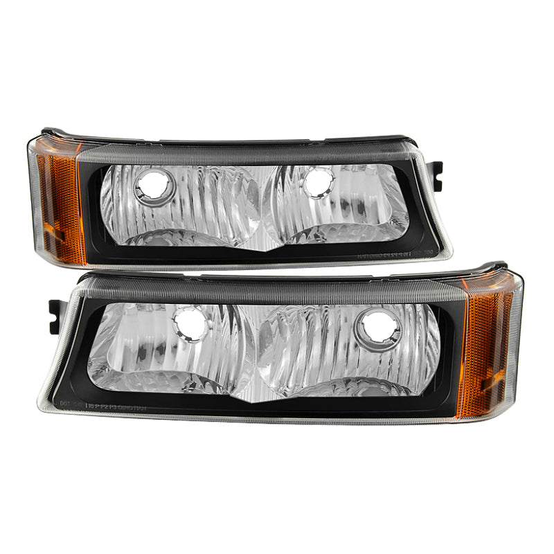 Xtune Chevy Silverado 03-06 LED Bumper Lights Black CBL-JH-CSIL03-AM-BK SPYDER