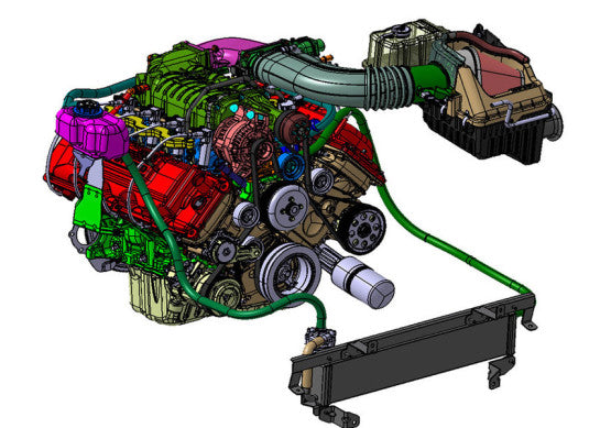 2011-2014 Roush 6.2L F-150 Supercharger R2300 Phase 2 Kit - 590 HP - 421432