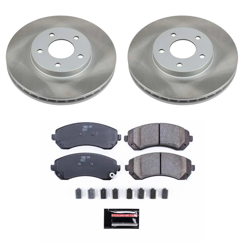 Power Stop 02-04 Pontiac Montana Front Semi-Coated Rotor Kit PowerStop