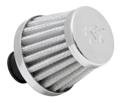 K&N 2in Base OD x .375in Flange ID x 1.75in H Rubber Base Crankcase Vent Filter - White K&N Engineering