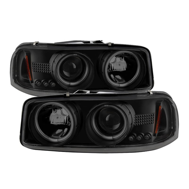 Spyder GMC Sierra 1500/2500 99-06 Projector Headlights CCFL Halo LED Blk Smke PRO-YD-CDE00-CCFL-BSM SPYDER
