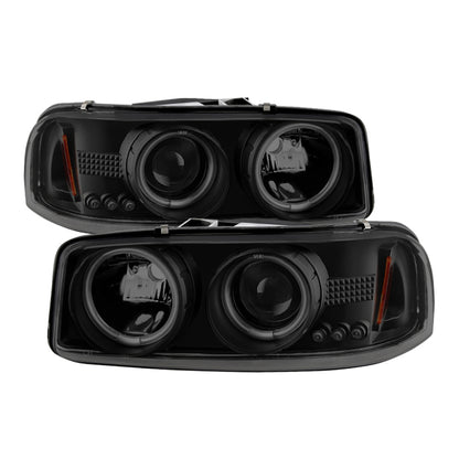 Spyder GMC Sierra 1500/2500 99-06 Projector Headlights CCFL Halo LED Blk Smke PRO-YD-CDE00-CCFL-BSM SPYDER