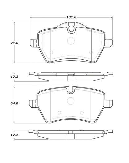 StopTech Premium Ceramic Front Brake Pads - 308.12040 Stoptech