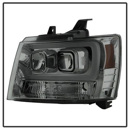 Spyder 07-14 Chevy Suburban/1500/2500/Tahoe V2 Projector Headlights Smoke PRO-YD-CSUB07V2-DRL-SM SPYDER