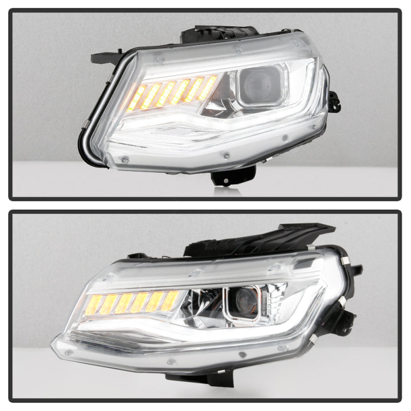 Spyder Chevy Camaro 16-18 (Do Not Fit Halogen) Projector Headlights Chrome PRO-YD-CCAM16HIDSI-SEQ-C SPYDER