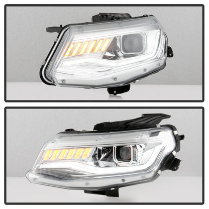 Spyder Chevy Camaro 16-18 (Do Not Fit Halogen) Projector Headlights Chrome PRO-YD-CCAM16HIDSI-SEQ-C SPYDER