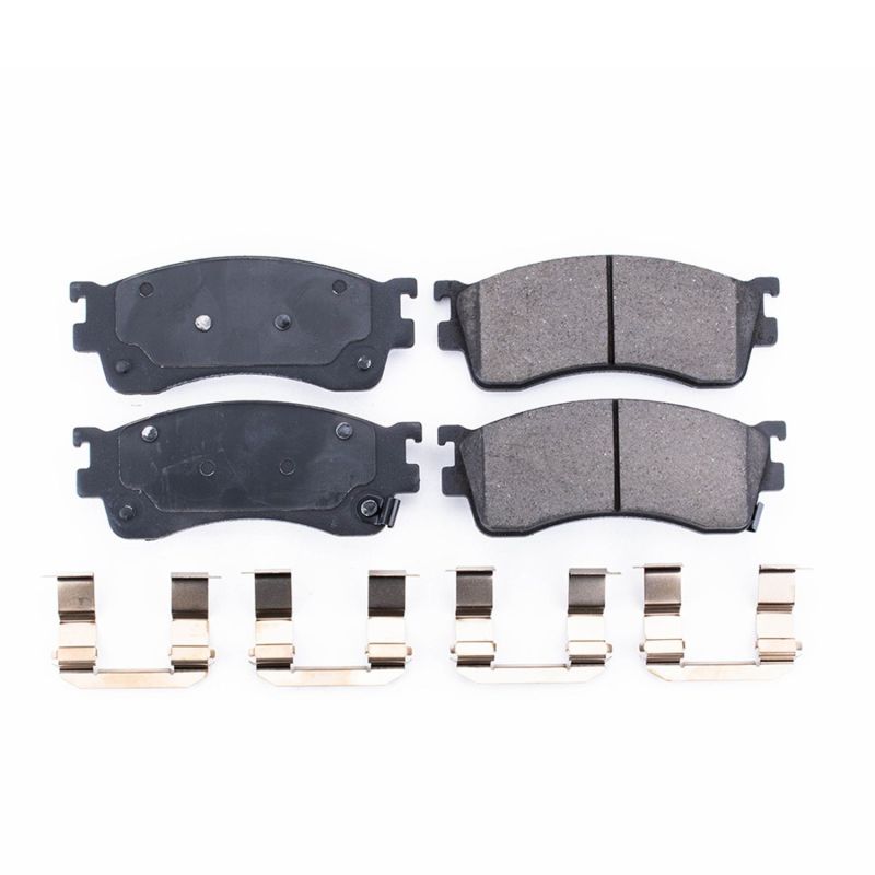 Power Stop 01-02 Mazda Protege Front Z17 Evolution Ceramic Brake Pads w/Hardware PowerStop