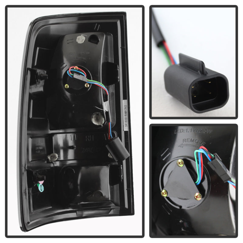 Spyder Dodge Ram 1500 13-14 13-14 LED Tail Lights LED Model only - Blk Smke ALT-YD-DRAM13-LED-BSM SPYDER