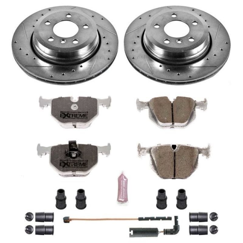 Power Stop 04-10 BMW X3 Rear Z26 Street Warrior Brake Kit PowerStop