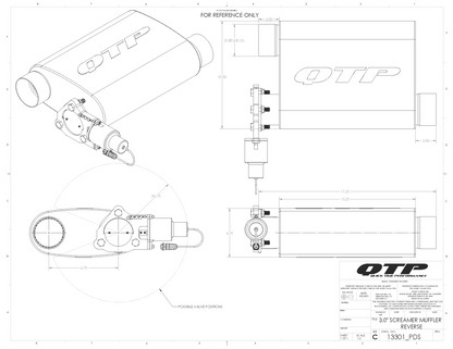 QTP 3.00 Inch Reverse Screamer Twintronic Muffler (Universal) - 13301C QTP