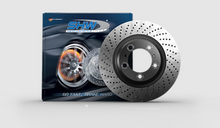 Load image into Gallery viewer, SHW 20-21 Porsche Carrera 4S 3.0L Left Rear Cross-Drilled Monobloc Brake Rotor (992615601A)