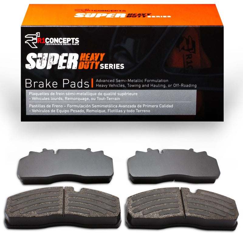 R1 Front & Rear Super Heavy Duty Brake Pads 2005-2023 Kenworth/Meritor & More - 2214-1438-00