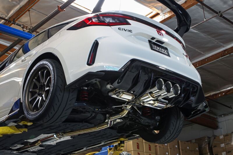 Remark 2023+ Honda Civic Type-R (FL5) Triple Tip Catback Exhaust w/ Triple Tip & Front Pipe Remark