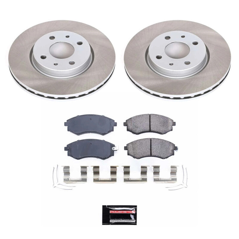 Power Stop 99-01 Hyundai Tiburon Front Semi-Coated Rotor Kit PowerStop