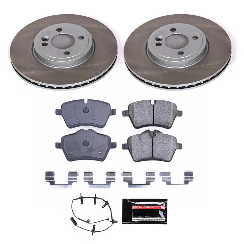 Power Stop 07-08 Mini Cooper Front Semi-Coated Rotor Kit PowerStop