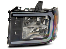 Load image into Gallery viewer, Raxiom 07-13 GMC Sierra 1500 Axial Series Headlights w/ LED Bar- Blk Housing (Clear Lens)
