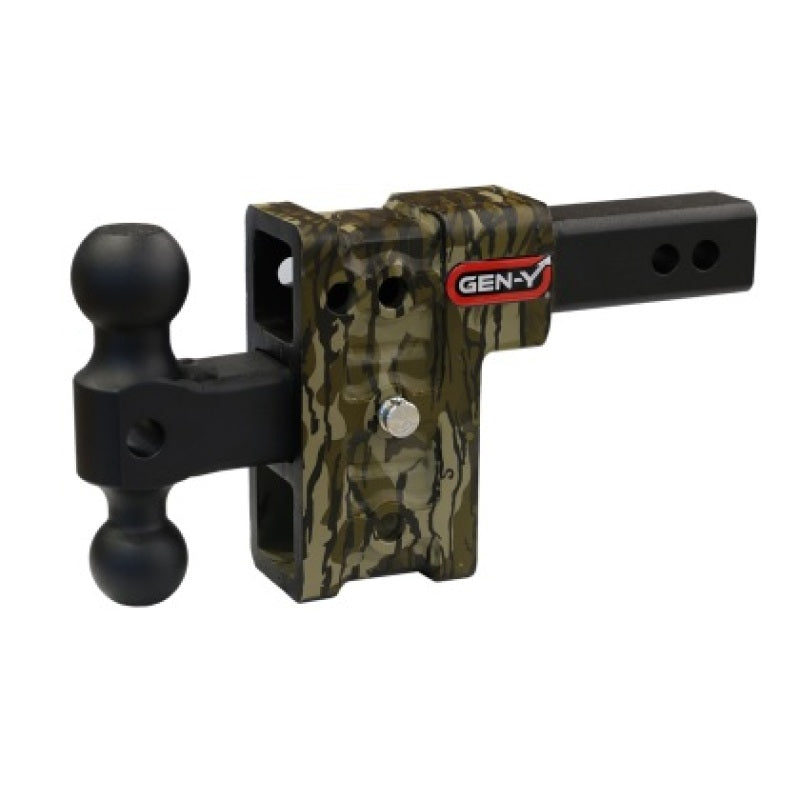 Gen-Y Mega Duty 2in Shank 5in Offset Drop 1.5K TW 10K Hitch w/GH-031 Dual-Ball/GH-032 - Mossy Oak