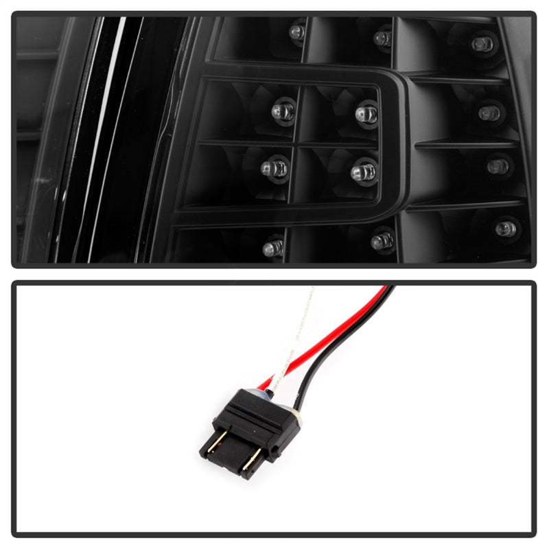 Xtune Ford F150 97-03 Crystal Headlights w/ Clear LED Corners Black HD-ON-FF15097-LED-SET-BK SPYDER