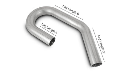 Vibrant 2.5in O.D. 304 Stainless Steel U-J Mandrel Bend Tubing (2609)