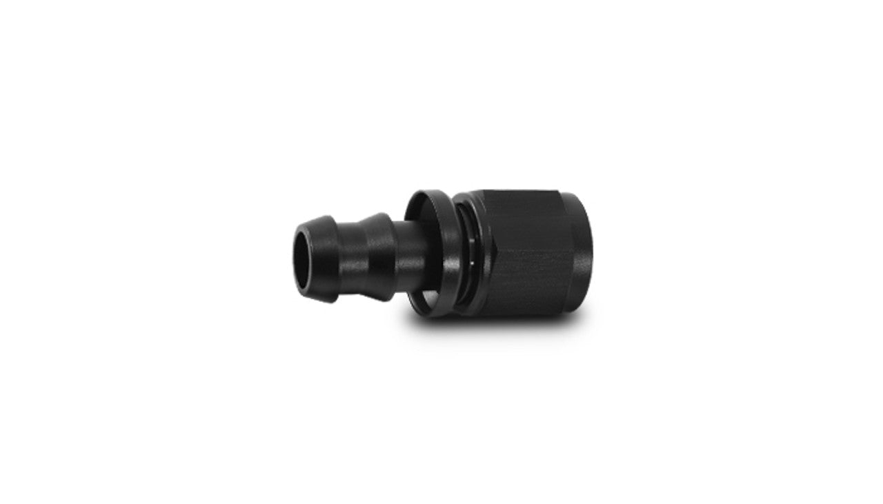 Vibrant -10AN Push-On Straight Hose End Fitting | Black Anodized Aluminum (22010)