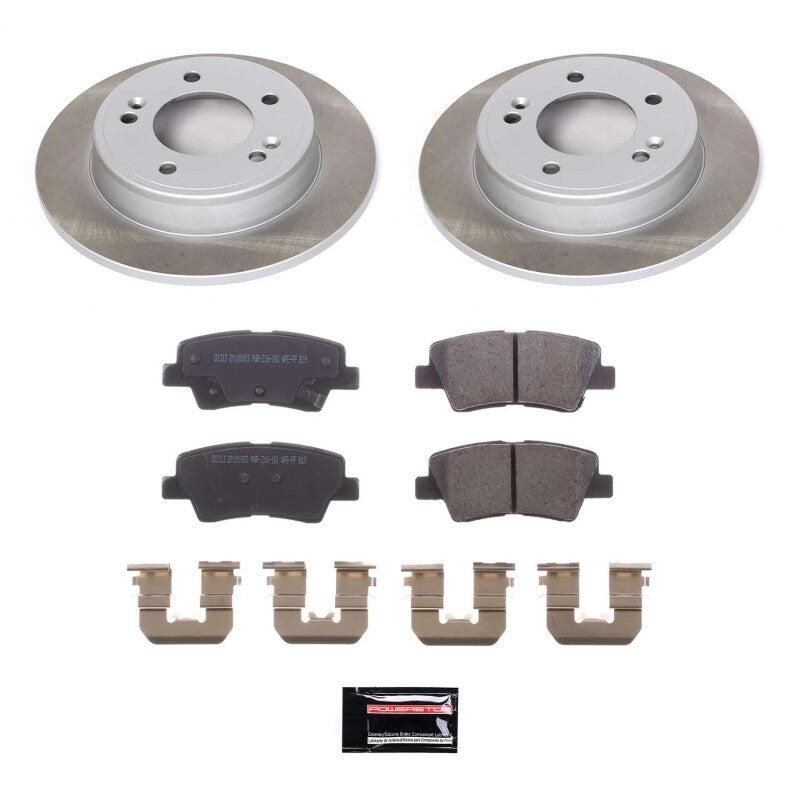 Power Stop 17-23 Kia Soul Rear Semi-Coated Rotor Kit PowerStop