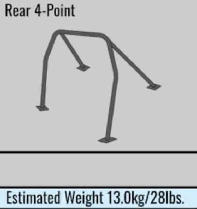 Cusco Safety 21 4-Passenger 4-Point Steel Black Roll Cage Honda Civic EK9/EK4/Sunroof EX