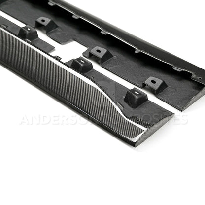 Anderson Composites 15-23 Mustang Carbon Fiber AR Rocker Panel Splitters AC-SS15FDMU-AR