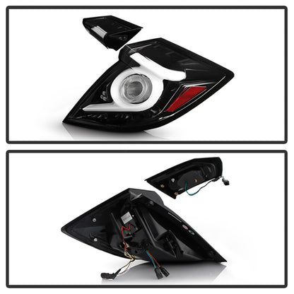 Spyder 16-19 Honda Civic 5 Door Hatchback Light Bar LED Tail Lights - Black Chrome(ALT-YD-HC16HB-BC) SPYDER