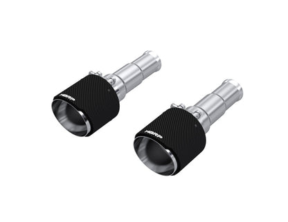MBRP 19-24 Ram 1500 5.7L Hemi 3in Inl. 5in OD DW Angle Cut T304 Carbon Catback Exhaust - Pairs MBRP