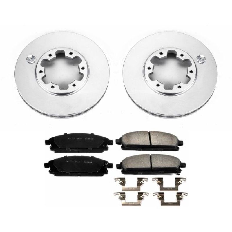 Power Stop 96-98 Nissan Pathfinder Front Z17 Evolution Geomet Coated Brake Kit PowerStop
