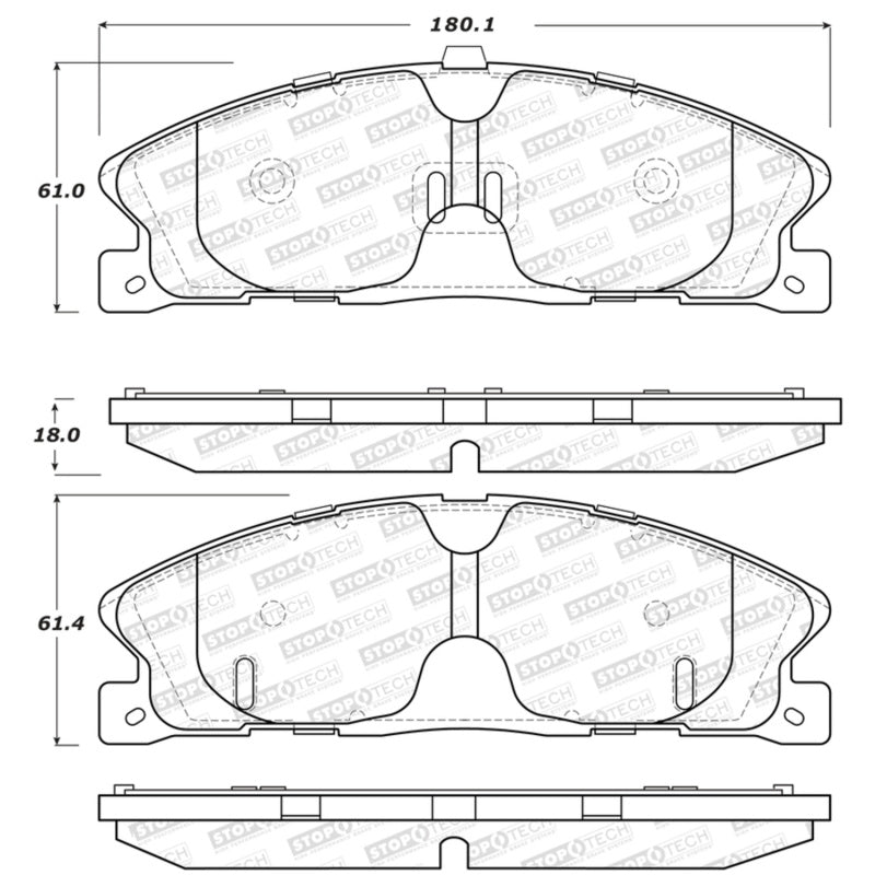 StopTech Sport Brake Pads w/Shims and Hardware - Rear Stoptech