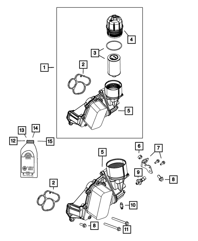 Genuine OEM Mopar 5w40 Engine Oil (68001332PC) X1 Quart