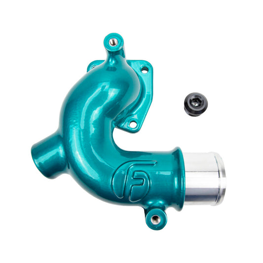 Wehrli 98-18 Dodge / Ram Cummins 5.9L/6.7L WCFab X Fleece Thermostat Housing - Candy Teal - WCF100157-CT